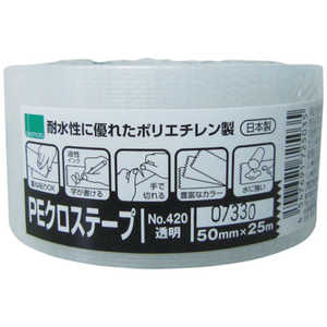 オカモト NO420 PEクロステープ包装用 透明 50ミリ 420Q_