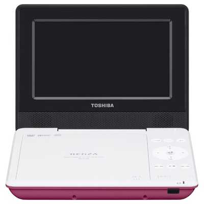 東芝 TOSHIBA 7V型 ポータブルDVDプレーヤー ピンク SD-P710S の通販