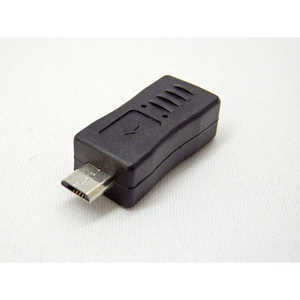 SSAサービス USB変換コネクタ miniUSB(メス) microUSB(オス) ※OTG非対応 ブラック SMIFMCM