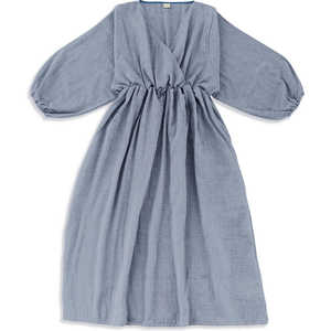 タオル美術館 リナ ガーゼカシュクールパフスリーワンピース ネイビー cococi beauty タオル美術館 リナ ガーゼカシュクールパフスリーワンピース ネイビー cococi beauty