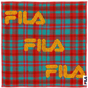 タオル美術館 FILA(フィラ)ロゴチェック タオルハンカチ(約25×25cm) グリーン タオル美術館 FILA(フィラ)ロゴチェック タオルハンカチ(約25×25cm) グリーン