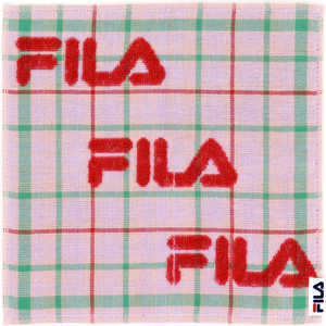 タオル美術館 FILA(フィラ)ロゴチェック タオルハンカチ(約25×25cm) パープル タオル美術館 FILA(フィラ)ロゴチェック タオルハンカチ(約25×25cm) パープル