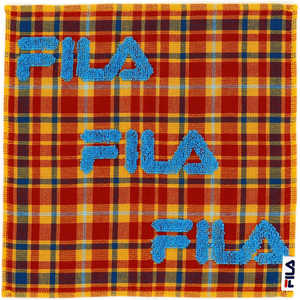 タオル美術館 FILA(フィラ)ロゴチェック タオルハンカチ(約25×25cm) レッド タオル美術館 FILA(フィラ)ロゴチェック タオルハンカチ(約25×25cm) レッド