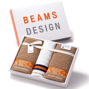 タオル美術館 ラインバンダナ ウォッシュタオル×1 フェイスタオル×2 ベージュ BEAMS タオル美術館 ラインバンダナ ウォッシュタオル×1 フェイスタオル×2 ベージュ BEAMS