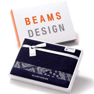 タオル美術館 ラインバンダナ バスタオル×1 ネイビー BEAMS タオル美術館 ラインバンダナ バスタオル×1 ネイビー BEAMS