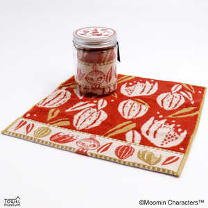 タオル美術館 ジャム瓶 タオルハンカチ レッド MOOMIN タオル美術館 ジャム瓶 タオルハンカチ レッド MOOMIN
