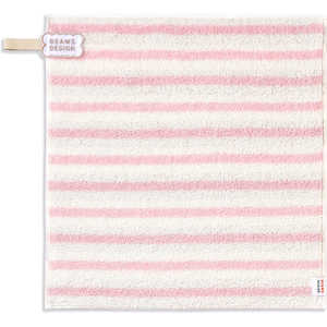 タオル美術館 ボーダーボーダー ループ付きウォッシュタオル ピンク BEAMS