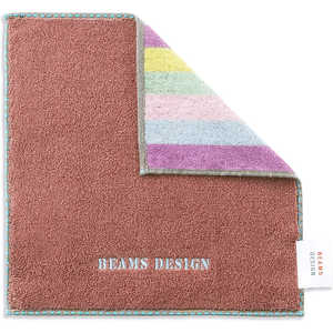タオル美術館 リバースストライプ タオルハンカチ ピンク BEAMS