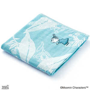 タオル美術館 ブルーフローラ ウォッシュタオル ブルー MOOMIN タオル美術館 ブルーフローラ ウォッシュタオル ブルー MOOMIN
