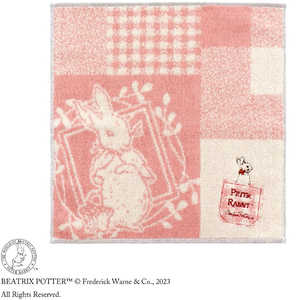 タオル美術館 PETER RABBIT パッチワーク タオルハンカチ ピンク タオル美術館 PETER RABBIT パッチワーク タオルハンカチ ピンク