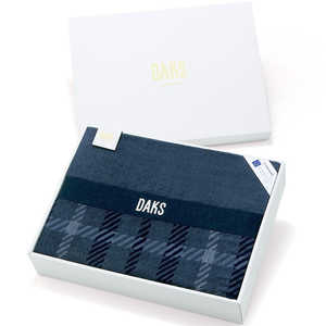 タオル美術館 NEWロゴハウスチェック ハーフケット ネイビー DAKS タオル美術館 NEWロゴハウスチェック ハーフケット ネイビー DAKS