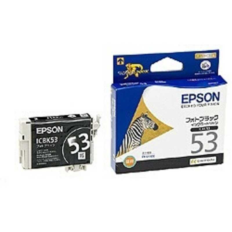 エプソン　EPSON エプソン　EPSON インクカートリッジ ICBK53 フォトブラック ICBK53 フォトブラック