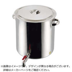 江部松商事 EBM 18-8 蛇口付寸胴鍋 目盛付 30cm(20L) 5749601 江部松商事 EBM 18-8 蛇口付寸胴鍋 目盛付 30cm(20L) 5749601