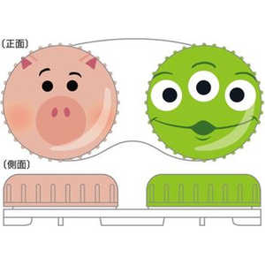 粧美堂 (ソフト用/ケース)ハム＆エイリアン コンタクトレンズケース DN38078