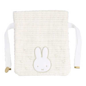 粧美堂 ミッフィーツイード巾着ポーチ WHITE MF56919