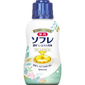 バスクリン 薬用ソフレ 濃厚しっとり入浴液 リラックスサボンの香り 480mL 