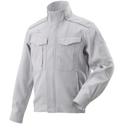 ミズノ　ワークジャケット(通年素材) ［ユニセックス］ 04：ベイパーシルバー 2XLサイズ　F2JE858204-2XL ミズノ ワークジャケット(通年素材) ［ユニセックス］ 04：ベイパー