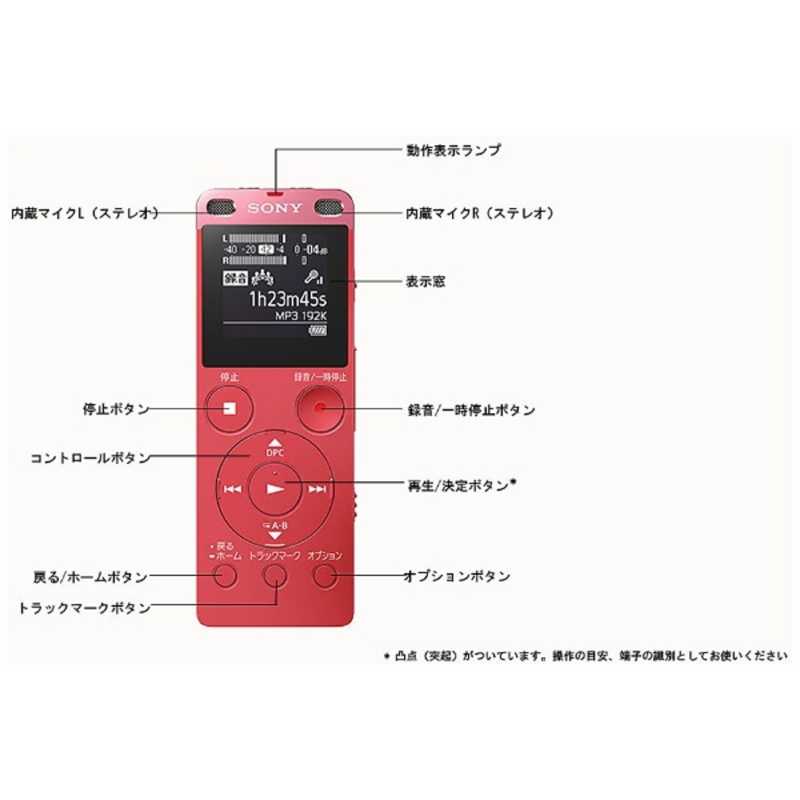 ソニー　SONY ソニー　SONY ICレコーダー ピンク [4GB /ワイドFM対応] ICD-UX560F (P) ICD-UX560F (P)