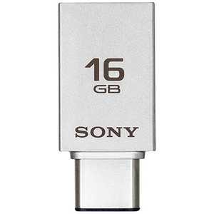 ソニー　SONY USB-C － USB-A 3.1メモリ ［Android／Mac／Win／Chrome］　ポケットビット USM-CA1シリーズ（16GB・シルバー）　USM16CA1　シルバー USM16CA1