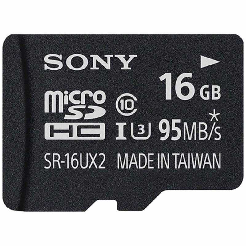 ソニー　SONY ソニー　SONY microSDHCメモリーカード UHS-I/UHSスピードクラス3対応(SDHC変換アダプタ付き) ｢Class10対応/16GB｣ SR-16UX2A SR-16UX2A