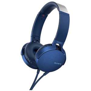 ソニー　SONY ヘッドホン[マイク対応] MDR-XB550APLC (ブルｰ)