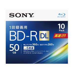 ソニー SONY 録画用 BD-R DL 1-6倍速 50GB 10枚インクジェットプリンタ対応 10BNR2VJPS6