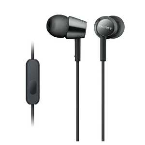 ソニー　SONY 有線イヤホン カナル型 ［リモコン・マイク対応/ φ3.5mm ミニプラグ］ ブラック MDR-EX155AP