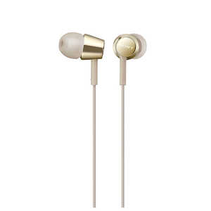 ソニー　SONY 有線イヤホン カナル型 ［リモコン・マイク対応/ φ3.5mm ミニプラグ］ ゴールド MDR-EX155AP