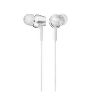 ソニー　SONY 有線イヤホン カナル型 ［リモコン・マイク対応/ φ3.5mm ミニプラグ］ ホワイト MDR-EX255AP