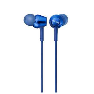 ソニー　SONY 有線イヤホン カナル型 ［リモコン・マイク対応/ φ3.5mm ミニプラグ］ ブルー MDR-EX255AP