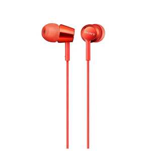 ソニー　SONY 有線イヤホン カナル型 ［φ3.5mm ミニプラグ］ レッド MDR-EX155RQ