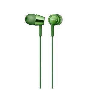 ソニー　SONY 有線イヤホン カナル型 ［φ3.5mm ミニプラグ］ グリーン MDR-EX155GQ
