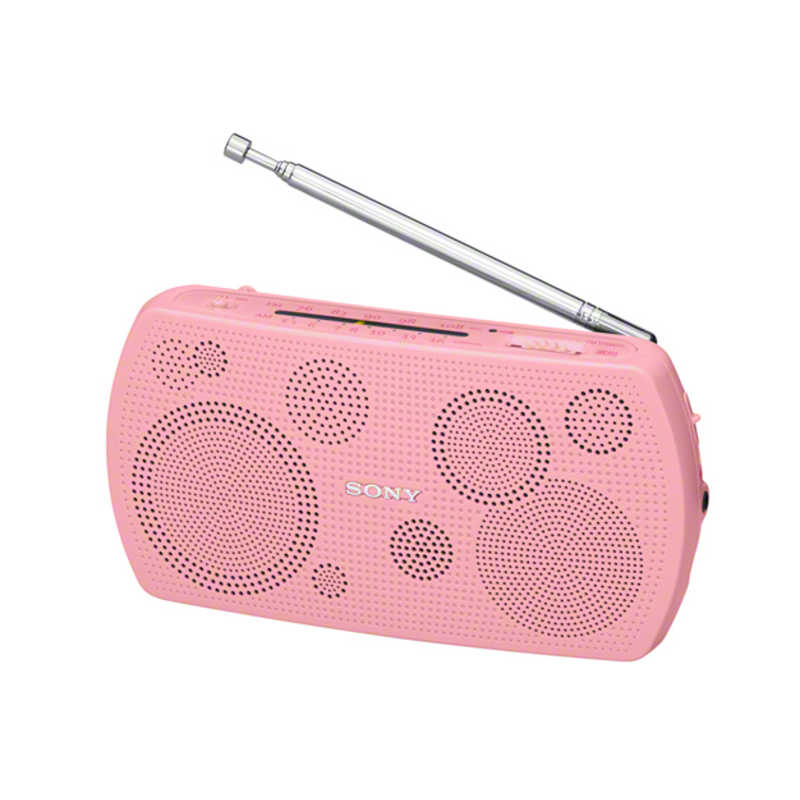 【有名人芸能人】 ソニー SONY ついに再販開始 ポータブルラジオ AM ワイドFM対応 ピンク FM SRF-19PC