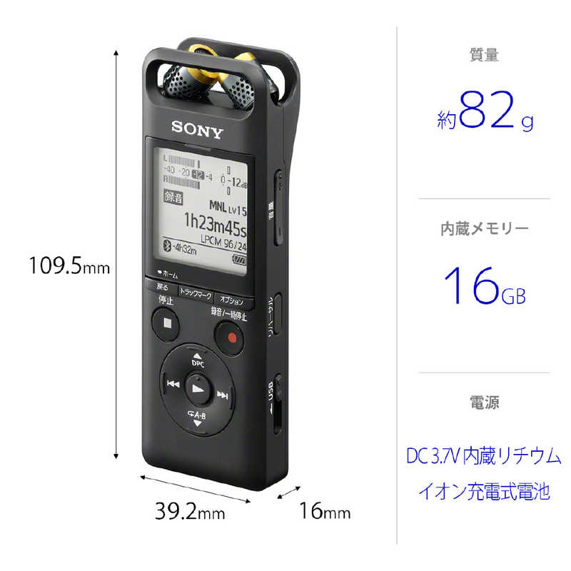 ソニー　SONY ソニー　SONY ICレコーダー [16GB /Bluetooth対応 /ハイレゾ対応] PCM-A10 PCM-A10