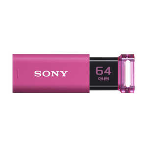 ソニー SONY USBメモリー「ポケットビット」[64GB/USB3.0/ノック式](ピンク) ピンク USM64GUP