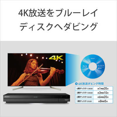 ソニー SONY ブルーレイレコーダー [1TB/2番組同時録画/BS・CS 4K
