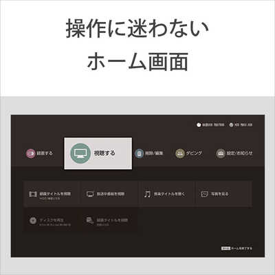 ソニー SONY ブルーレイレコーダー 1TB 3番組同時録画 4Kチューナー