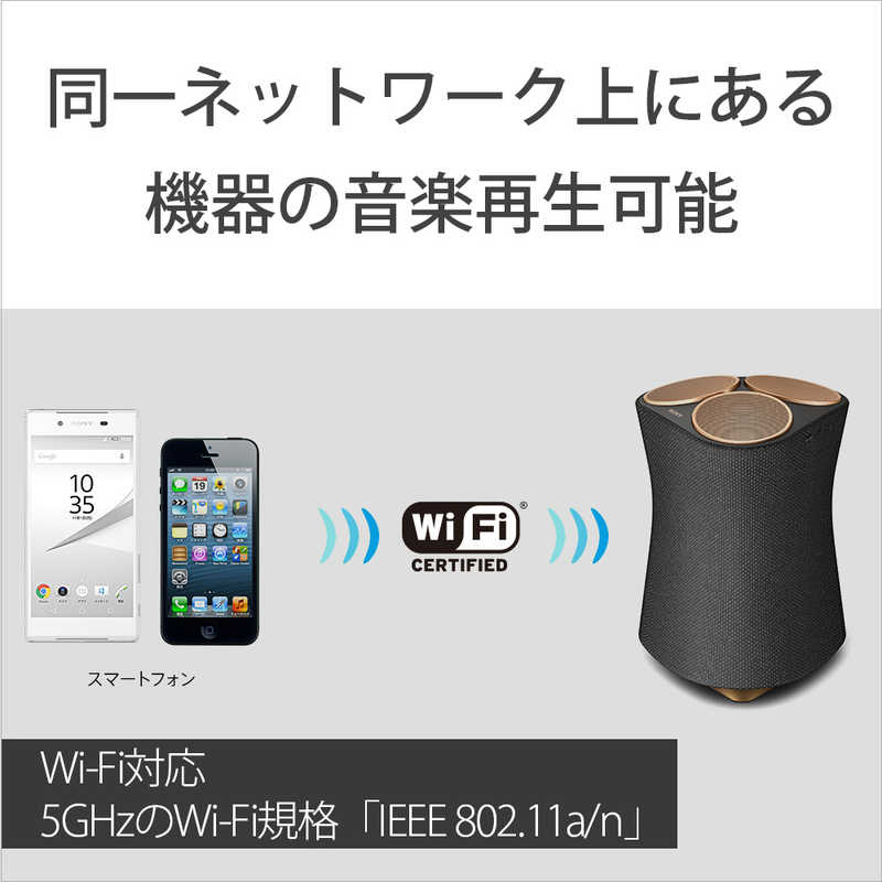 ソニー　SONY ソニー　SONY Bluetoothスピーカー ブラック Wi-Fi対応  SRS-RA5000 M  SRS-RA5000 M 