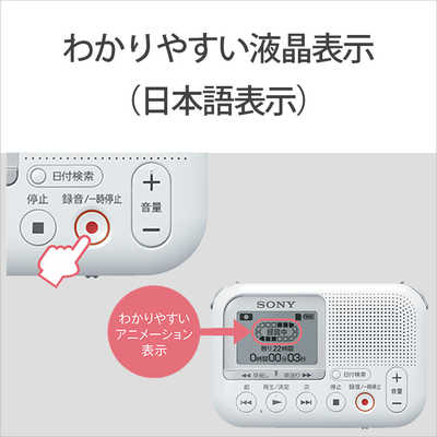 SONY ICレコーダー 音声録音機能付き ICD-LX30（ICD-LX30 特長