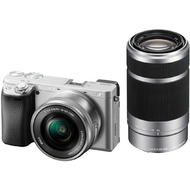 ソニー　SONY ソニー　SONY ミラーレス一眼カメラ α6400 ダブルズームレンズキット ILCE-6400Y シルバー α6400 ダブルズームレンズキット ILCE-6400Y シルバー