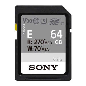 ソニー SONY SDXC UHS-II メモリーカード SF-Eシリーズ (64GB /Class10) SFE64T1