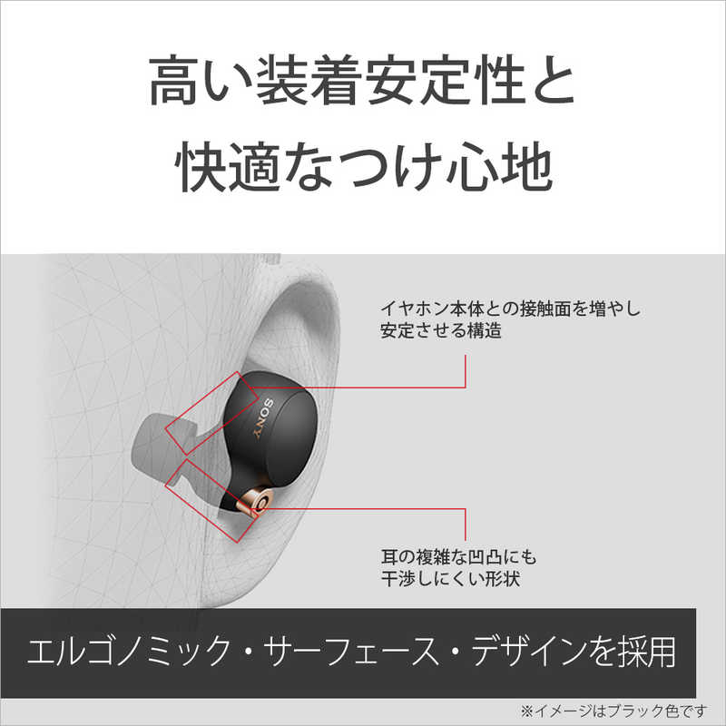 ソニー　SONY ソニー　SONY フルワイヤレスイヤホン ノイズキャンセリング対応 リモコン・マイク対応 ブラック WF1000XM4 BM WF1000XM4 BM