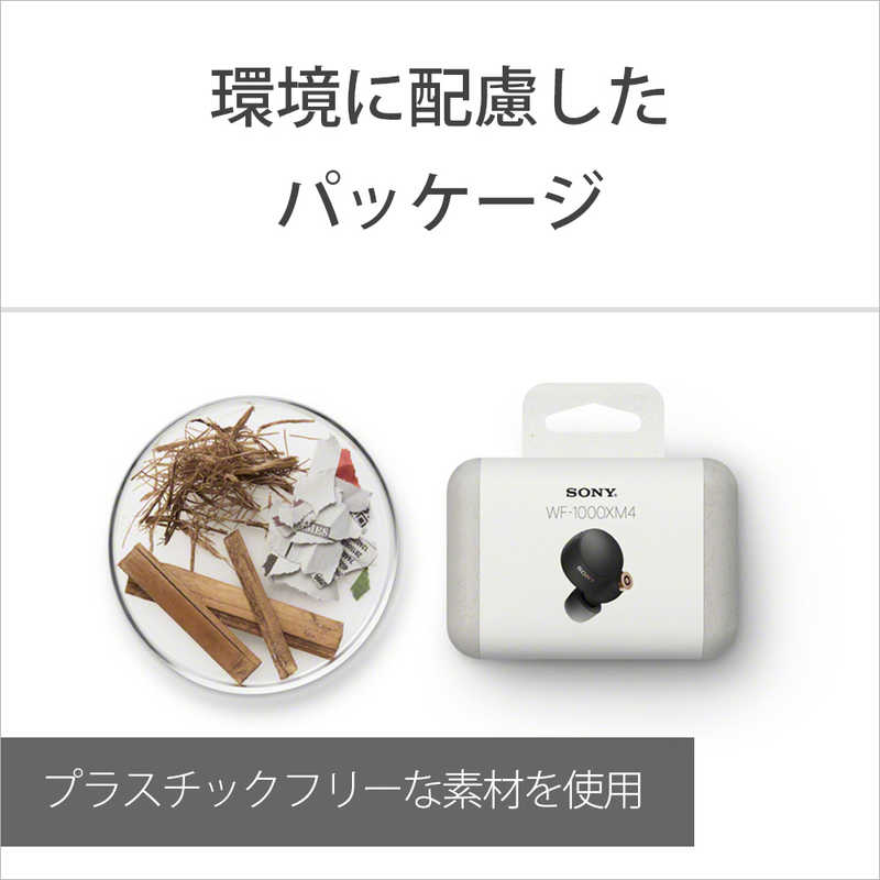 ソニー　SONY ソニー　SONY フルワイヤレスイヤホン ノイズキャンセリング対応 リモコン・マイク対応 ブラック WF1000XM4 BM WF1000XM4 BM