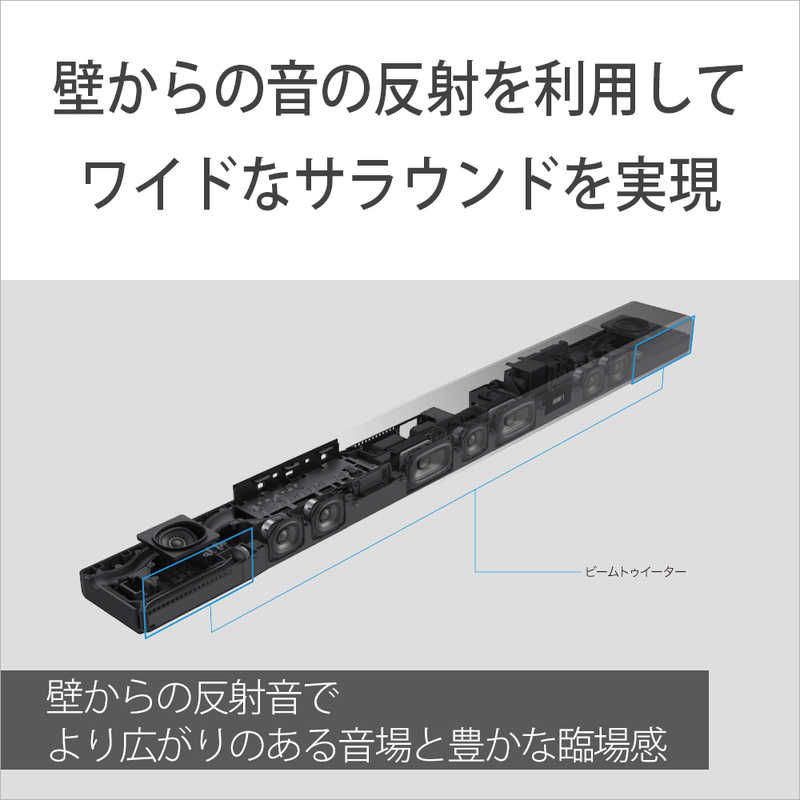 ソニー　SONY サウンドバー [Wi-Fi対応 /ハイレゾ対応 /7.1.2ch /Bluetooth対応 /DolbyAtmos対応]  HT-A7000
