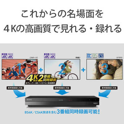 ソニー SONY 【アウトレット】ブルーレイレコーダー 2TB 3番組同時録画