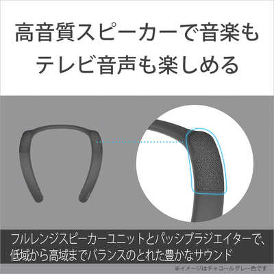 ソニー SONY ワイヤレスネックスピーカー チャコールグレー [防滴