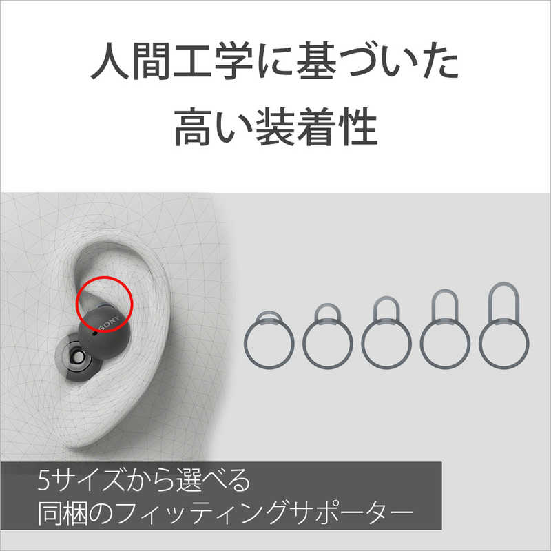 ソニー　SONY ソニー　SONY LinkBuds フルワイヤレスイヤホン グレー [リモコン・マイク対応 /ワイヤレス(左右分離) /Bluetooth] WF-L900HM WF-L900HM
