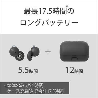 ソニー　SONY LinkBuds フルワイヤレスイヤホン グレー [リモコン・マイク対応 /ワイヤレス(左右分離) /Bluetooth]  WF-L900HM