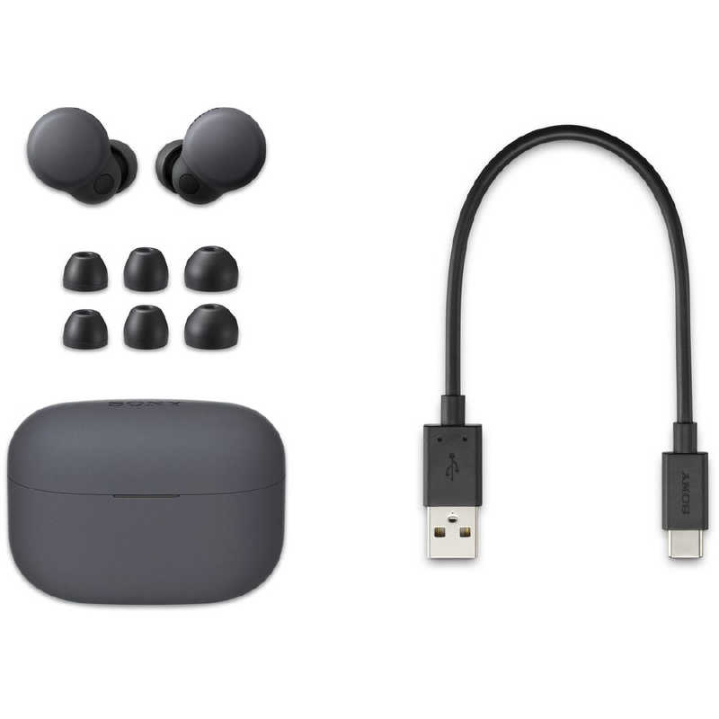 ソニー　SONY ソニー　SONY フルワイヤレスイヤホン [ NiziU CM 出演 ] ノイズキャンセリング対応 リモコン･マイク対応 LinkBuds S ブラック WF-LS900N BC WF-LS900N BC
