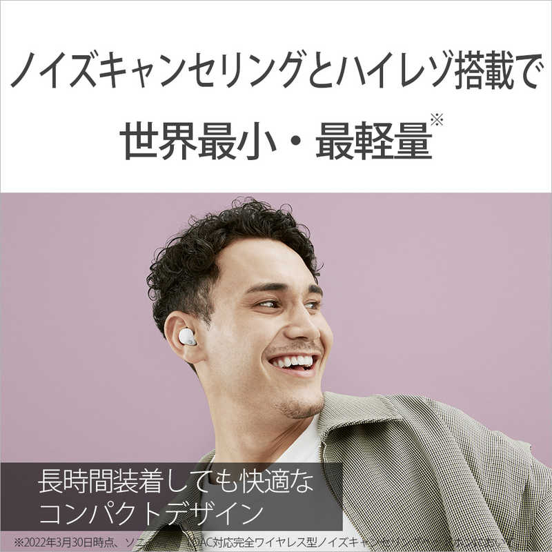 ソニー　SONY ソニー　SONY フルワイヤレスイヤホン [ NiziU CM 出演 ] ノイズキャンセリング対応 リモコン･マイク対応 LinkBuds S ホワイト WF-LS900N WC WF-LS900N WC